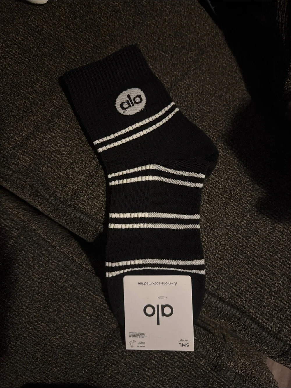 Boxed ALO Yoga Black & White Crew Socks - 6-Pack Variety